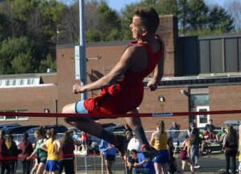 Josh Gabriele placed fifth in the high jump. PHIL DI VECE/Wiscasset Newspaper