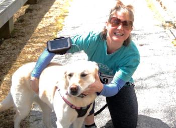 Christina Ambrose ran with her dog Sadie. ART MAYERS/Wiscasset Newspaper