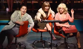 The “9 to 5 the Musical” leading ladies, from left, Emily Mirabile, Victoria Hamilton and Kristen Robinson. The show runs April 6-8 at the Lincoln Theater in Damariscotta. Sherrie Tucker photo