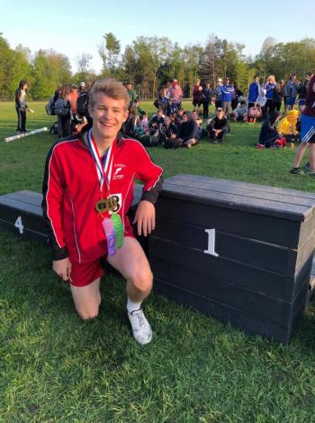 Matt Chapman is the best hurdler in the Mountain Valley Conference winning both the 110 and 300-meter hurdles. Josiah Winchenbach photo