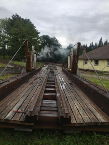 The museum has been rebuilding this bridge to put at Trout Brook. SUSAN JOHNS/Wiscasset Newspaper