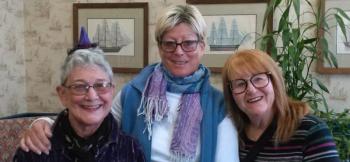 From left, Judy deGraw, Marlies Boyd and Susan Wilson have all had experiences with the supernatural. JANE CARPENTER/Boothbay Register