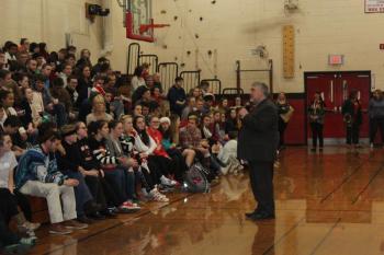 Students and staff fill the gym. VANESSA DUNN/Wiscasset Newspaper