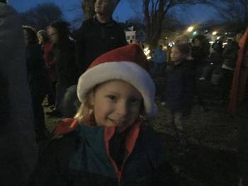 Bodhi Apczynski of Wiscasset takes in the ceremony. SUSAN JOHNS/Wiscasset Newspaper