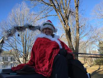 Alna's Linda Verney carries out horse-drawn wagon rides around the village. SUSAN JOHNS/Wiscasset Newspaper