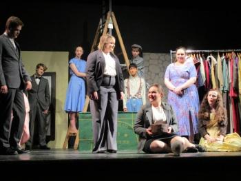The WMHS cast of Murder Box to be performed at the at the One-Act Regional Drama Festival hosted by Medomak High Schoo atl 6 p.m. Friday, March 8. PHIL DI VECE/Wiscasset Newspaper