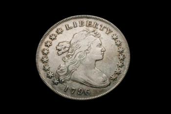 1796 Draped Bust Small Eagle dollar front. Courtesy of Thomaston Place Auction Galleries