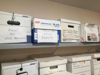 These records have already been moved from the old to the new town office. SUSAN JOHNS/Wiscasset Newspaper