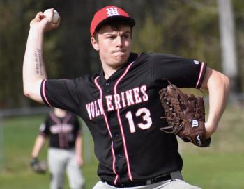 Haiden Dunning fanned 12 Oak Hill batters Saturday. PHIL DI VECE/Wiscasset Newspaper