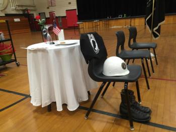POW/MIA display. JOHNS/Wiscasset Newspaper