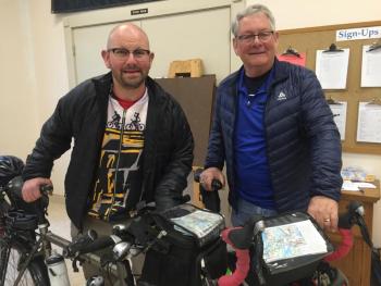 Sean McCallum, left, of Washington, D.C., and father Neil McCallum of Madison, Wisconsin. SUSAN JOHNS/Wiscasset Newspaper