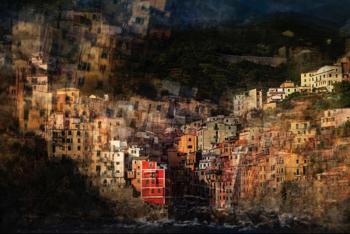 Olga Merrill, “Friday Night in Cinque Terre,” digital photograph. Courtesy of Green Lion Gallery, Bath. Olga Merrill
