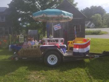 Morris Farm parade float for Yankee Doodle Bugs. VANESSA DUNN/ Wiscasset Newspaper