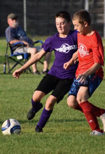 Austin Trask netted Wiscasset’s goal. PHIL DI VECE/Wiscasset Newspaper