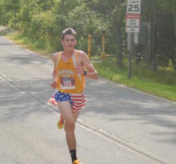 Will Perkins wins the 5k race. ART MAYERS/Boothbay Register