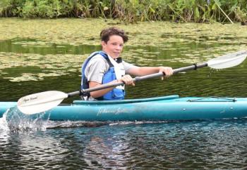 Trace McFarland won the junior kayak competition. PHIL DI VECE/Wiscasset Newspaper