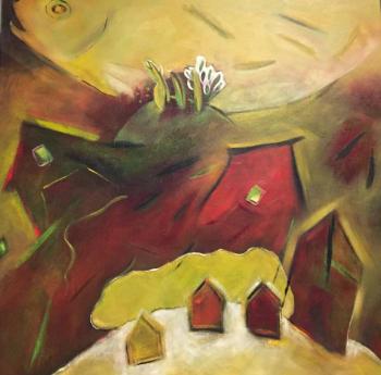 Kate Nordstrom’s “Alewife Village” oil on canvas, 2019 Kate Nordstrom
