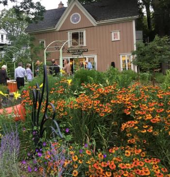 August garden view at Lucia Droby’s Carriage House Gardens in Wiscasset. LISA KRISTOFF/Boothbay Register