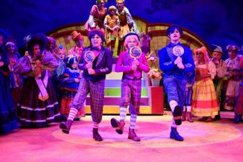 The adorable Lollipop Guild in MSMT’s “The Wizard of Oz” running through Aug. 24. Roger S. Duncan Photography