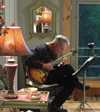 Guitarist David Lawlor, jazz man. LISA KRISTOFF/Boothbay Register David Lawlor