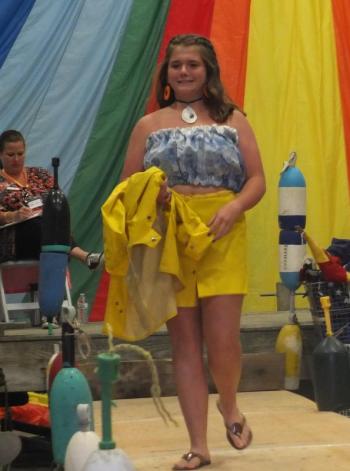 Della Hahn - Best Student Design! Model ... Della! LISA KRISTOFF/Boothbay Register