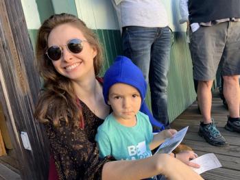 Wiscasset’s Jessica Brucato and son Nathanael, 3. SUSAN JOHNS/Wiscasset Newspaper