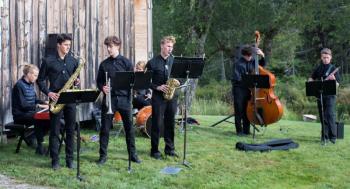 Lincoln Academy’s 5 O’Clock jazz combo performs at Midcoast Conservancy’s “Champagne on the Sheepscot” gala Sept. 7. Courtesy of Midcoast Conservancy