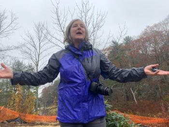 Midcoast Conservancy Executive Director Jody Jones credits attendees with being a part of the project. SUSAN JOHNS/Wiscasset Newspaper