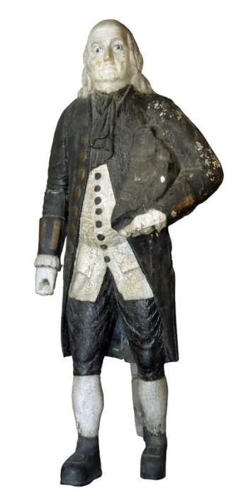 Important full-length ship’s figurehead from the sidewheeler SS Franklin. Courtesy of Carol Achterhof