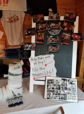 The photo board of Bo Bo’s past shows. Courtesy of Jen Mitchell