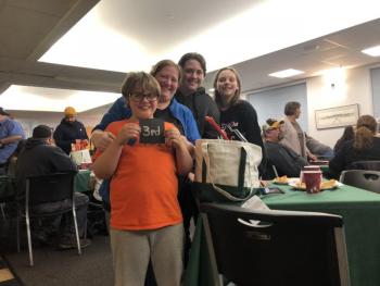 The Lincoln family takes third at Winterfest’s Trivia Night Jan. 31. Courtesy of Chelsea Taylor