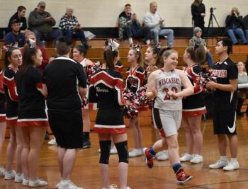 Wiscasset Middle High School senior Kateleen Trask played her final varsity basketball game for the Wolverines at Stover Auditorium Feb. 1. PHIL DI VECE/Wiscasset Newspaper