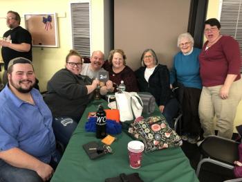 The Bickford family finishes second in Winterfest’s Trivia Night Jan. 31. Courtesy of Chelsea Taylor