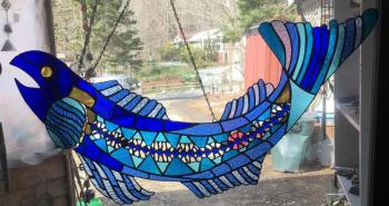 My, that commissioned blue fish is a beauty! Richard Macdonald, Macdonald Stained Glass. Courtesy of Richard Macdonald Richard Macdonald, Macdonald Stained Glass Ltd
