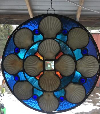 Scallop shell April project. Richard Macdonald, Macdonald Stained Glass. Courtesy of Richard Macdonald Richard Macdonald, Macdonald Stained Glass Ltd