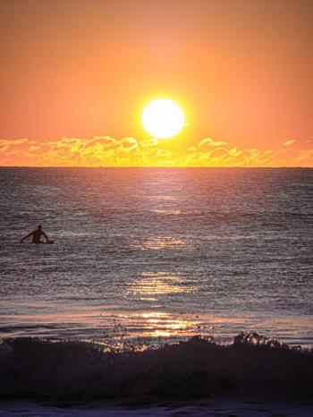 Sometimes Andy Benckart is embraced by a brilliant sunset. Canden Spear photo