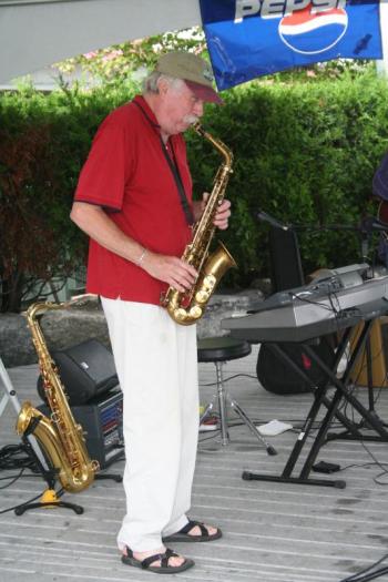 Lefty McAslin, one of the many musicians that have performed under the tent in the Waterfront Park during the Windjammer Days festival. File photo