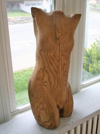 Check out the way the grain moves about on this torso! Don Meserve’s work of course! Don Meserve