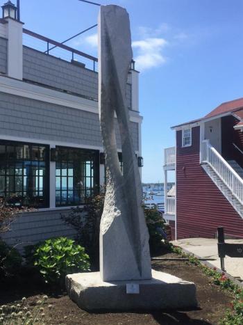 Voila! A fabulous new sculpture for Tugboat. LISA KRISTOFF/Boothbay Register