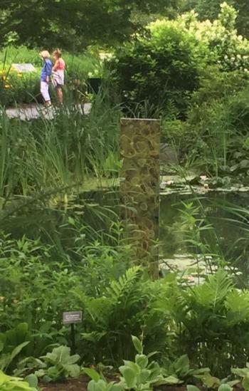“Quiet: TurtlePond” – a dye-sublimation print on aluminum, by Meg Brown Payson at Coastal Maine Botanical Gardens. LISA KRISTOFF/Boothbay Register