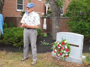 Retired law enforcement officer Dan Davey remembers his brother Don Davey, who was honored Aug. 4 along with Reuben Blackman as two Lincoln County Sheriff Department officers who died in public service. BILL PEARSON/Boothbay Register