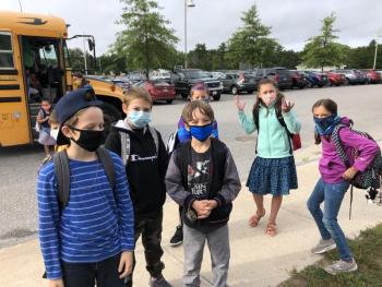 SVRSU students wear masks as they start the school year. Courtesy of SVRSU 12