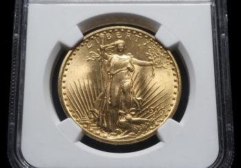 A 195 gold $20 Saint Gaudens coin. Courtesy of Thomaston Place Auction Galleries