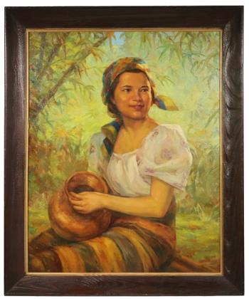 “Woman with Banga” by Fernando Cueto Amorsolo (Philippines, 1892-1972). Courtesy of Thomaston Place