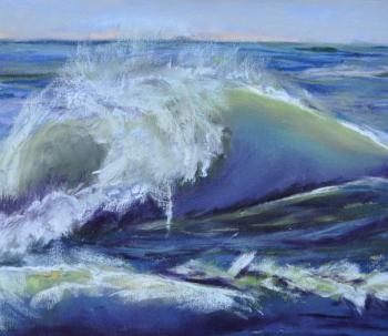 Edgecomb pastel artist Kim Skillin Traina’s “Pemaquid Wave” is one of the note cards in the Pemaquid Group of Artists holiday assortments. Courtesy of Peggy Farrell Kim Skillin Traina