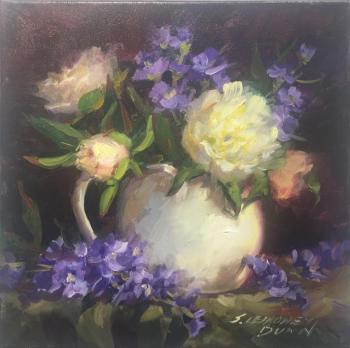 Classic beauty: “Still Lifes in White & Purple” by Sandra Leinonen Dunn Sandra Leinonen Dunn