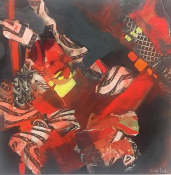 A Sarah Wilde acrylic, “Bogey, Wogey” Sarah Wilde