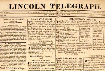 A portion of the Lincoln Telegraph, an early Wiscasset newspaper that resident Steve Christiansen shared.