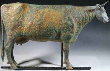 Full body cow weathervane by Harris & Co., Boston. Courtesy of Thomaston Place