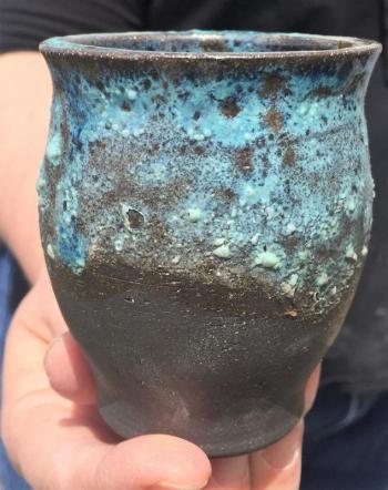 The outside texture of Monica Tan’s Moon Cup. LISA KRISTOFF/Boothbay Register Monica Tan